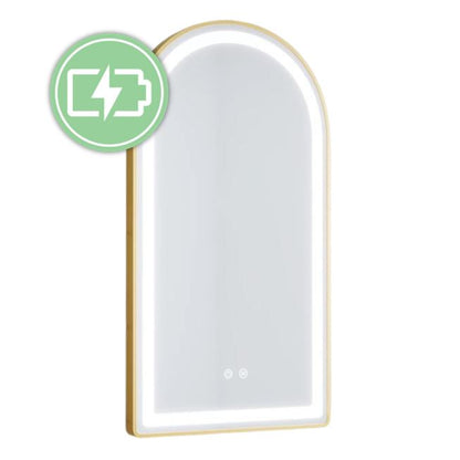 ARC - Battery Powered 24” x 36" Framed Illuminating Mirror - Gold