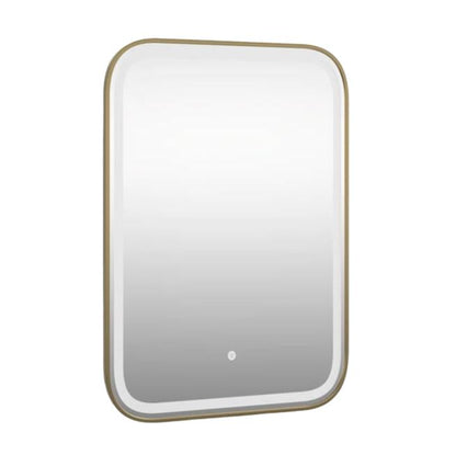 AURA - Battery Powered 24” x 38" Framed Illuminating Mirror - Gold