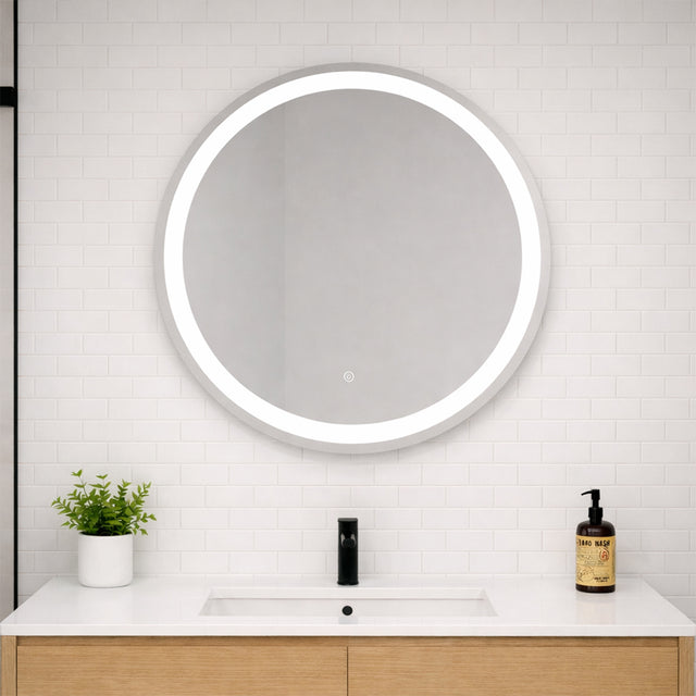 LOOP - Battery Powered 24” dia. Illuminating Mirror