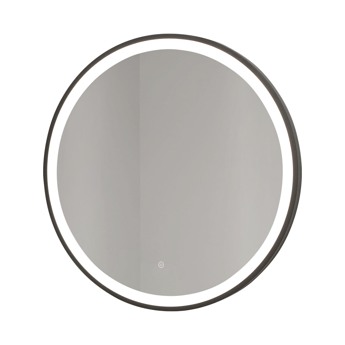 SPHERE - Battery Powered 27.5” dia. Framed Illuminating Mirror - Black