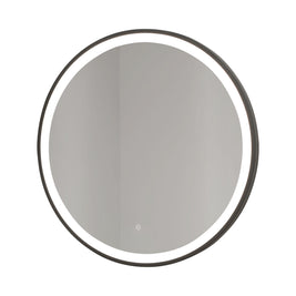 SPHERE - Battery Powered 27.5” dia. Framed Illuminating Mirror - Black