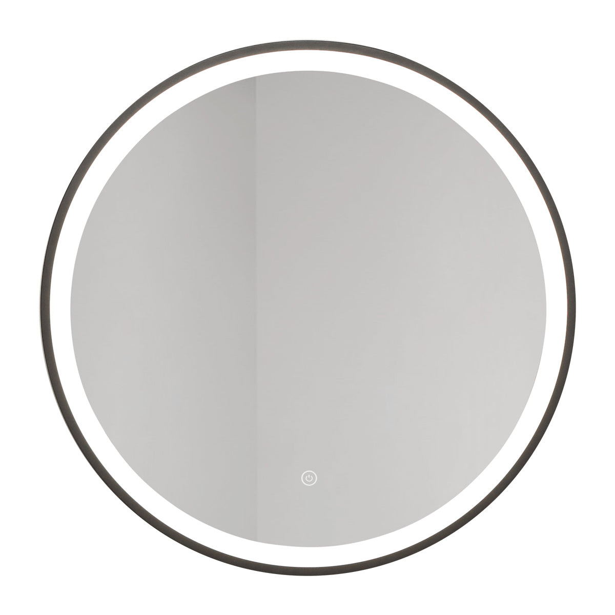 SPHERE - Battery Powered 27.5” dia. Framed Illuminating Mirror - Black