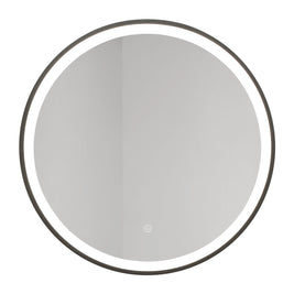 SPHERE - Battery Powered 27.5” dia. Framed Illuminating Mirror - Black