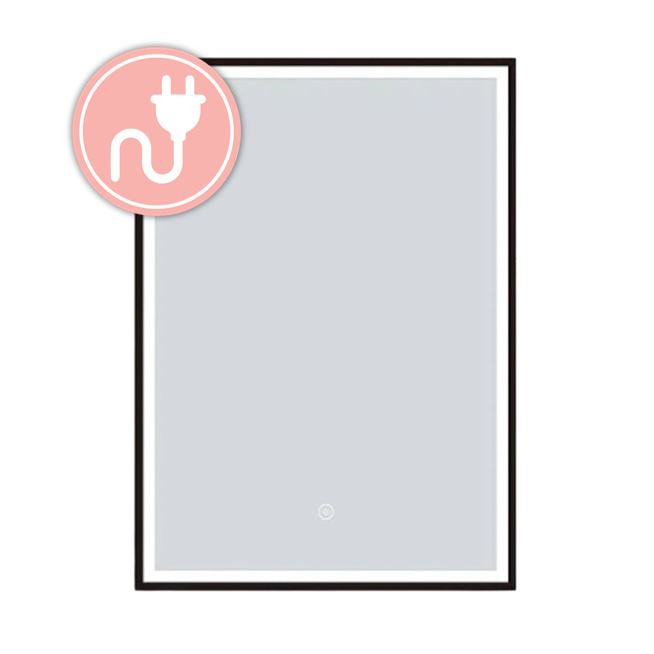 LUMï - 24” x 32” Framed Illuminating Mirror - Black