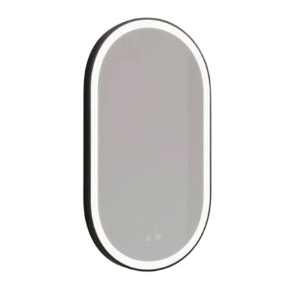 PILL - Battery Powered 24” x 38" Framed Illuminating Mirror - Black